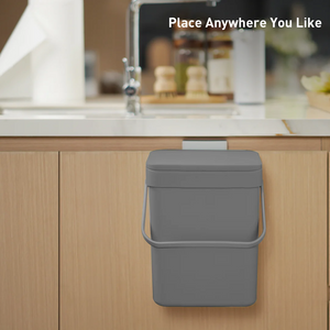 EKO Puro Plus Plastic In-cabinet Bin Grey 10L EK6028P-10L-GR
