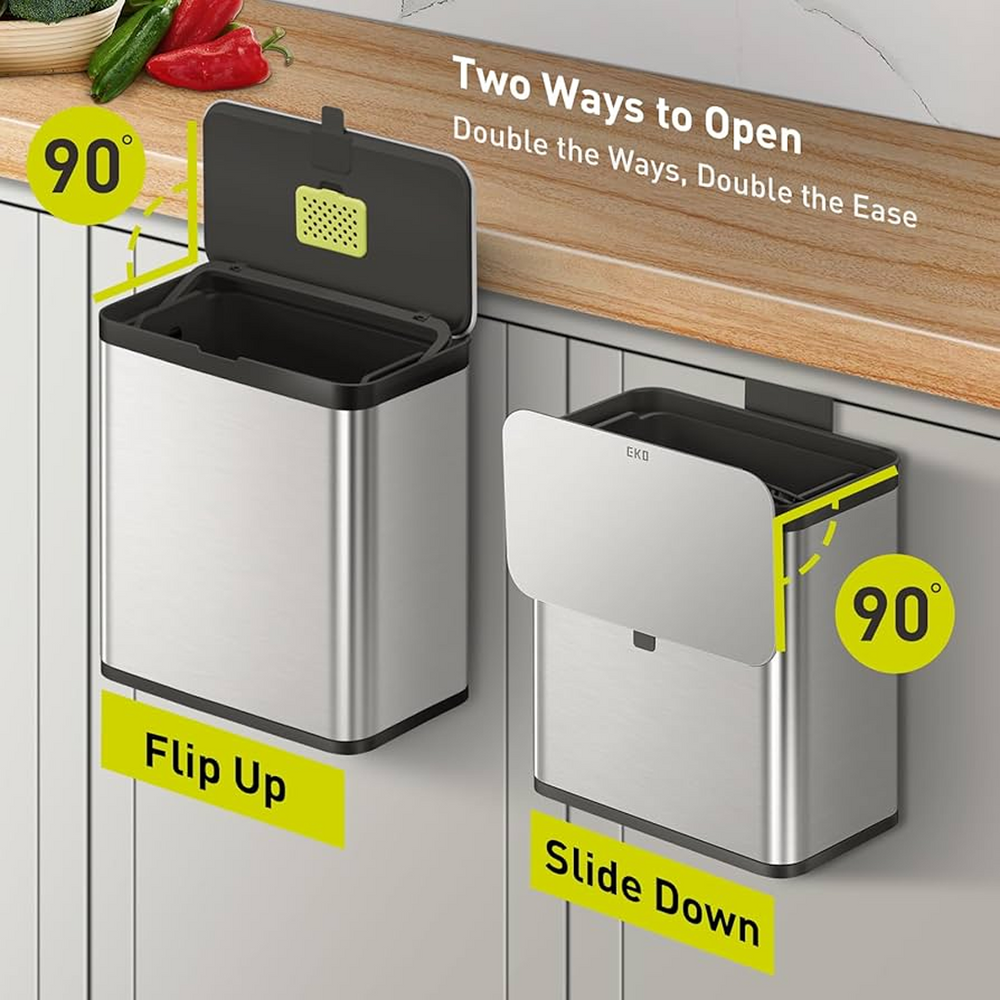 EKO Puro In-cabinet Bin Matt Stainless Steel 7L EK9008MMT-7L-BL-1