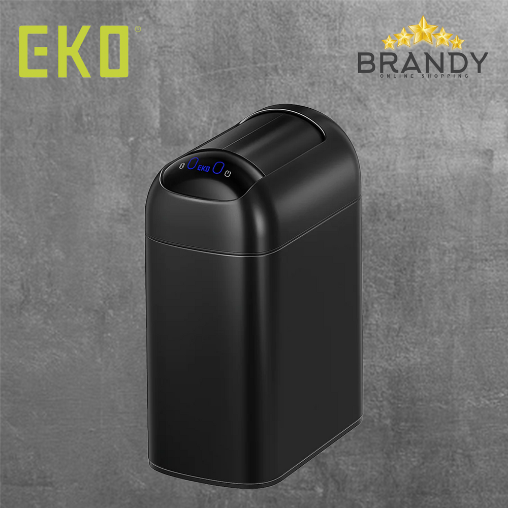 EKO Astro Slim Sensor Bin Matt Black 10L EK9100-10L-MBS-1
