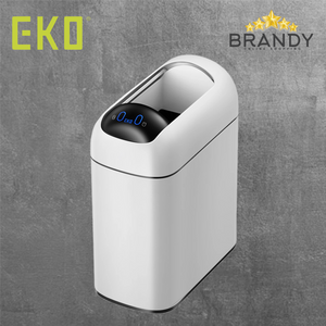 EKO Astro Slim Sensor Bin Matt White 10L EK9100-10L-MWS-1