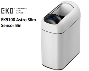 EKO Astro Slim Sensor Bin Matt White 10L EK9100-10L-MWS-3