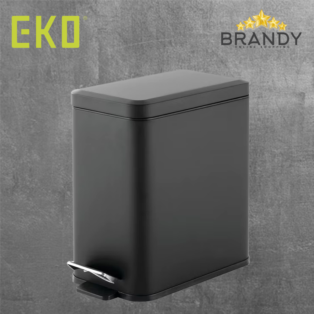EKO Genie Slim Pedal Bin Gunmetal Grey 5L EK9117P-5L-GMS-1