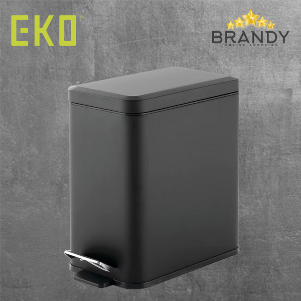 EKO Genie Slim Pedal Bin Gunmetal Grey 5L EK9117P-5L-GMS-1