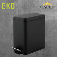 EKO Genie Slim Pedal Bin Matt Black 5L EK9117P-5L-MBS-1
