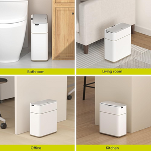 EKO Bono Sensor Bin Matt White 8L EK9240RP-8L-MW-3