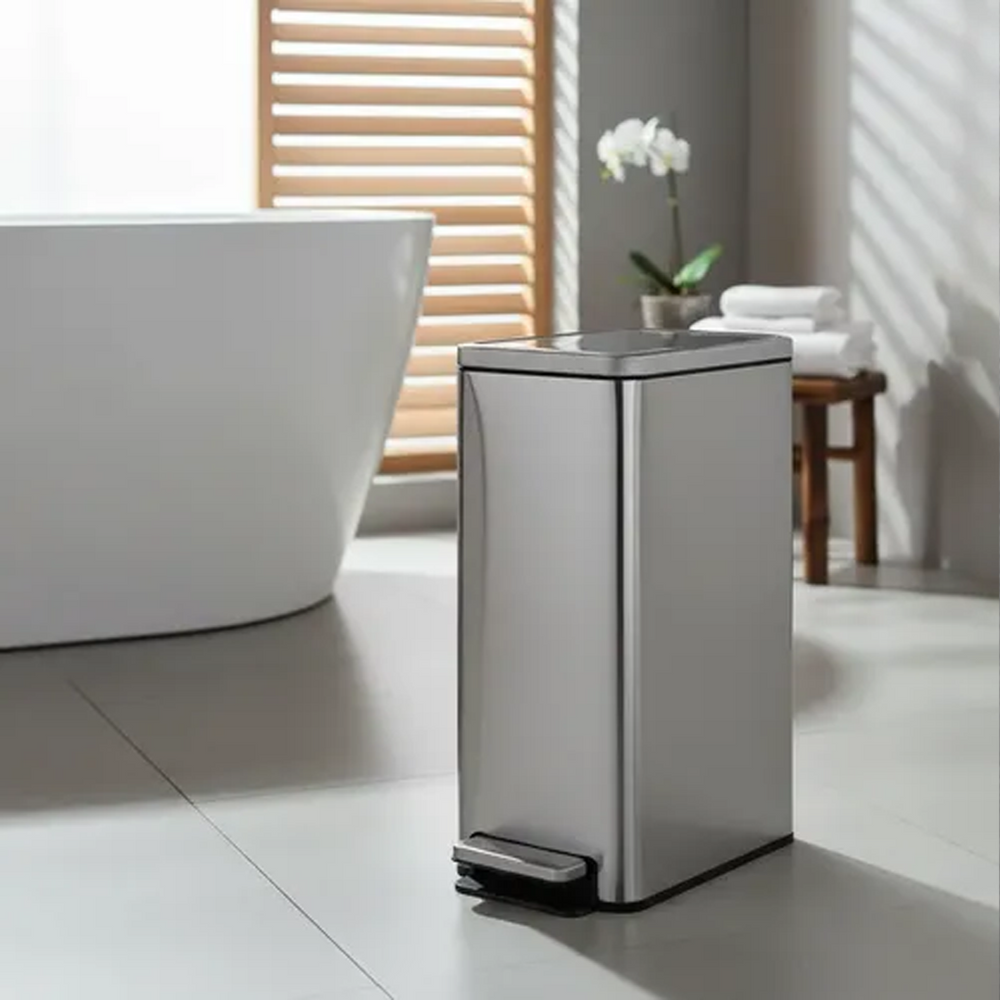 EKO Stella Slim Pedal Bin Stainless 30 Liters-1