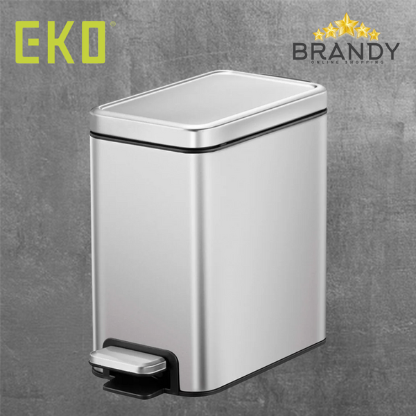 EKO Stella Slim Pedal Bin Stainless - 6 & 10 Liters-1