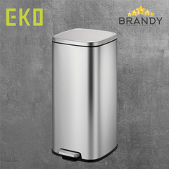 EKO Stella Step Bin 30L Brushed Stainless Steel Soft-Close