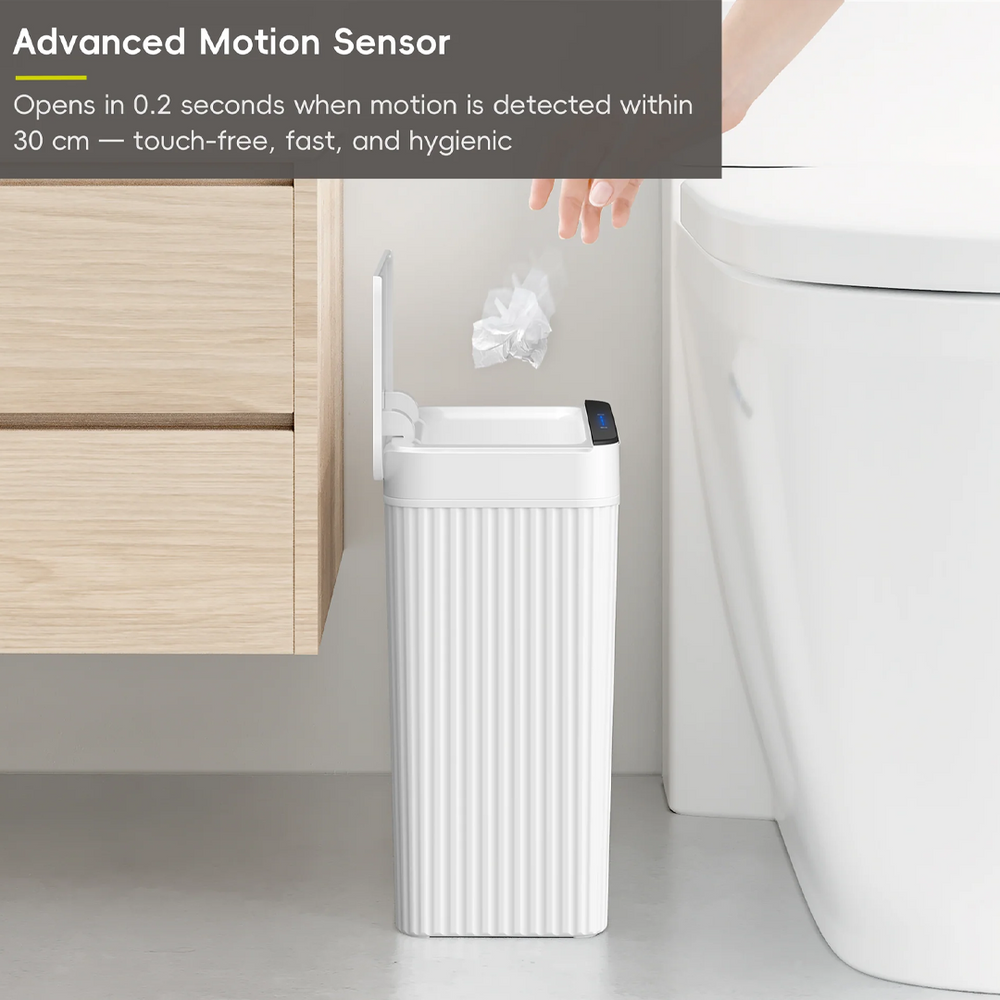 EKO Brio X Sensor Bin Matt White 10L EK9677P-10L-MWS-1
