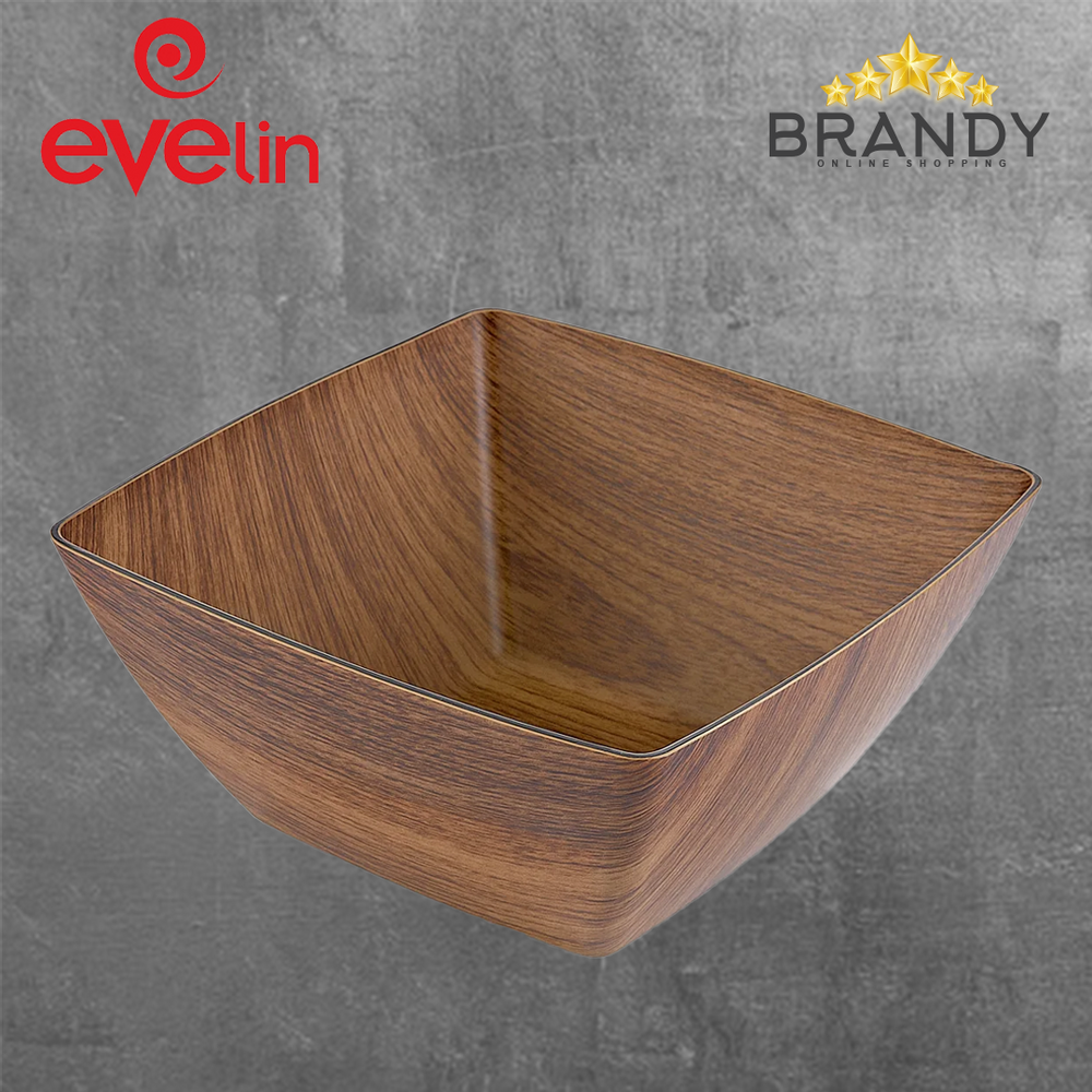Evelin Square Bowl Wooden Finish - 3 Sizes-1