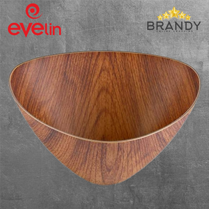 Evelin Triangular Bowl Wooden Finish - 4 Sizes-1