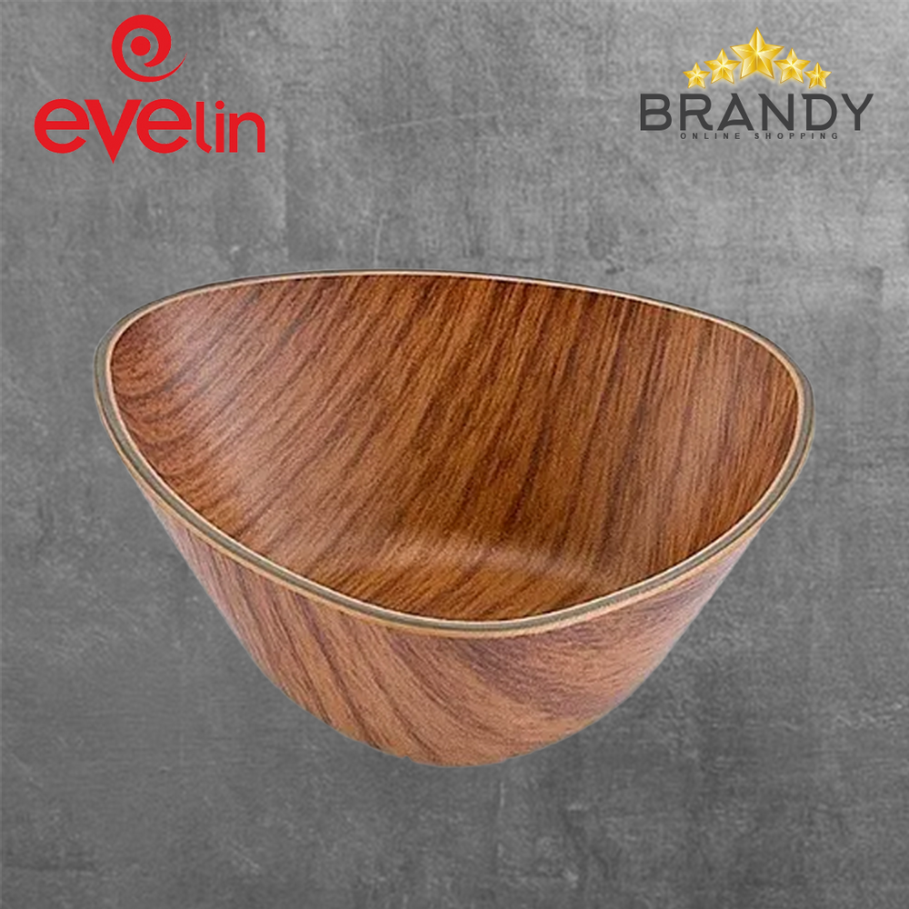 Evelin Triangular Bowl 10cm Wooden Finish-1