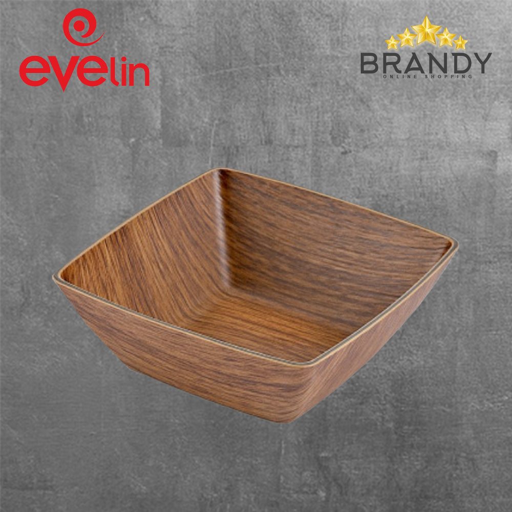Evelin Square Bowl 10cm Wooden Finish-1