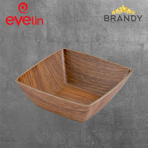 Evelin Square Bowl 10cm Wooden Finish-1