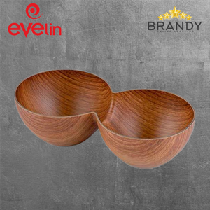 Evelin Appetizer Dish 2 Sections Wooden Finish (2)-1