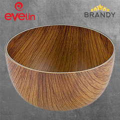 Evelin Round Salad Bowls Wooden Finish - 3 Sizes-1