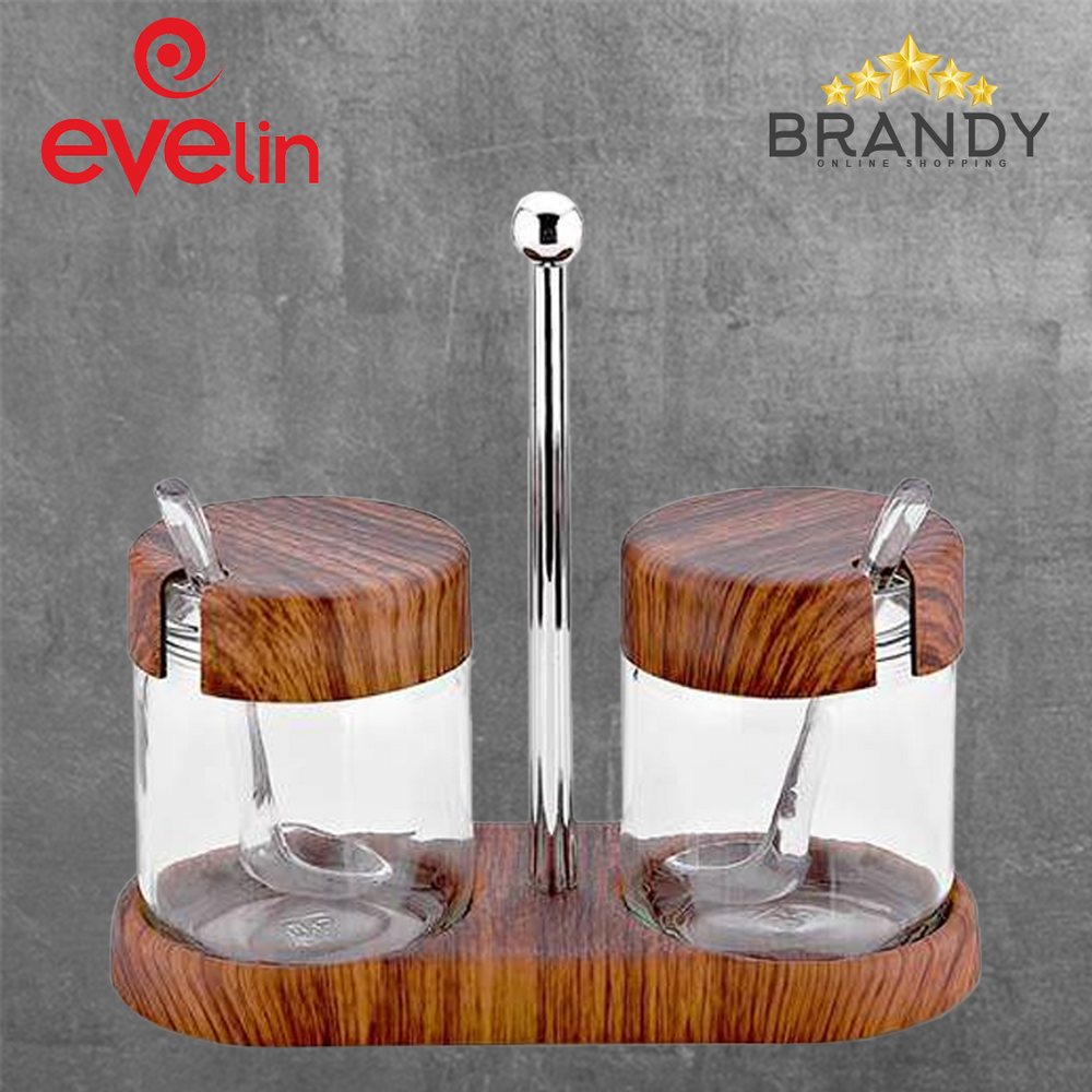 Evelin Sauce & Spice Set Wooden Finish-1