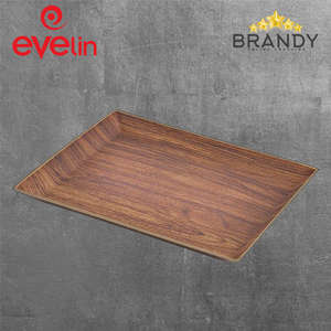 Evelin Rectangular Tray 30x24cm Wooden Finish-1