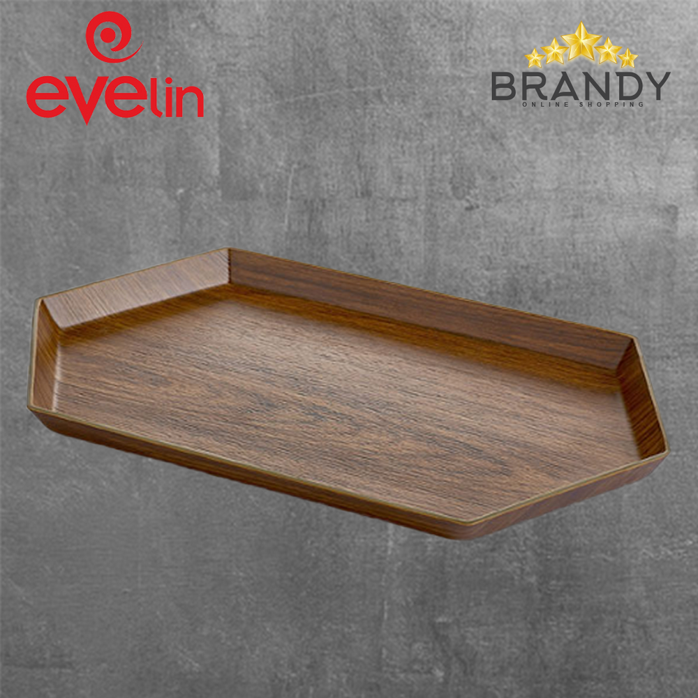 Evelin Tray 34x20cm Wooden Finish-1
