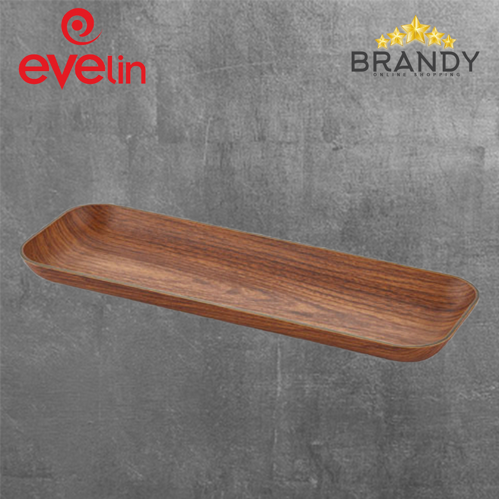 Evelin Rectangular Platter 37x13cm Wooden Finish-1