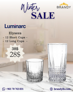 Elysees Drink Set 24pcs Glassware