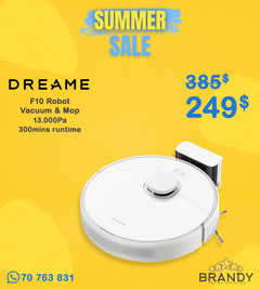 Dreame F10 Robot Vacuum and Mop 13,000Pa Vormax 5200mAh 2-in-1 White