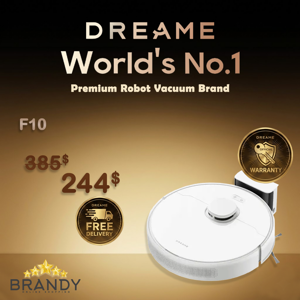 Dreame F10 Robot Vacuum and Mop 13,000Pa Vormax 5200mAh 2-in-1 White