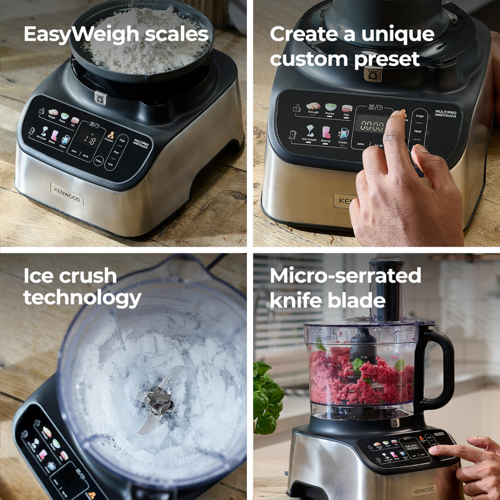 Kenwood MultiPro OneTouch FDM73.480SS Food Processor 1000W 3L Silver