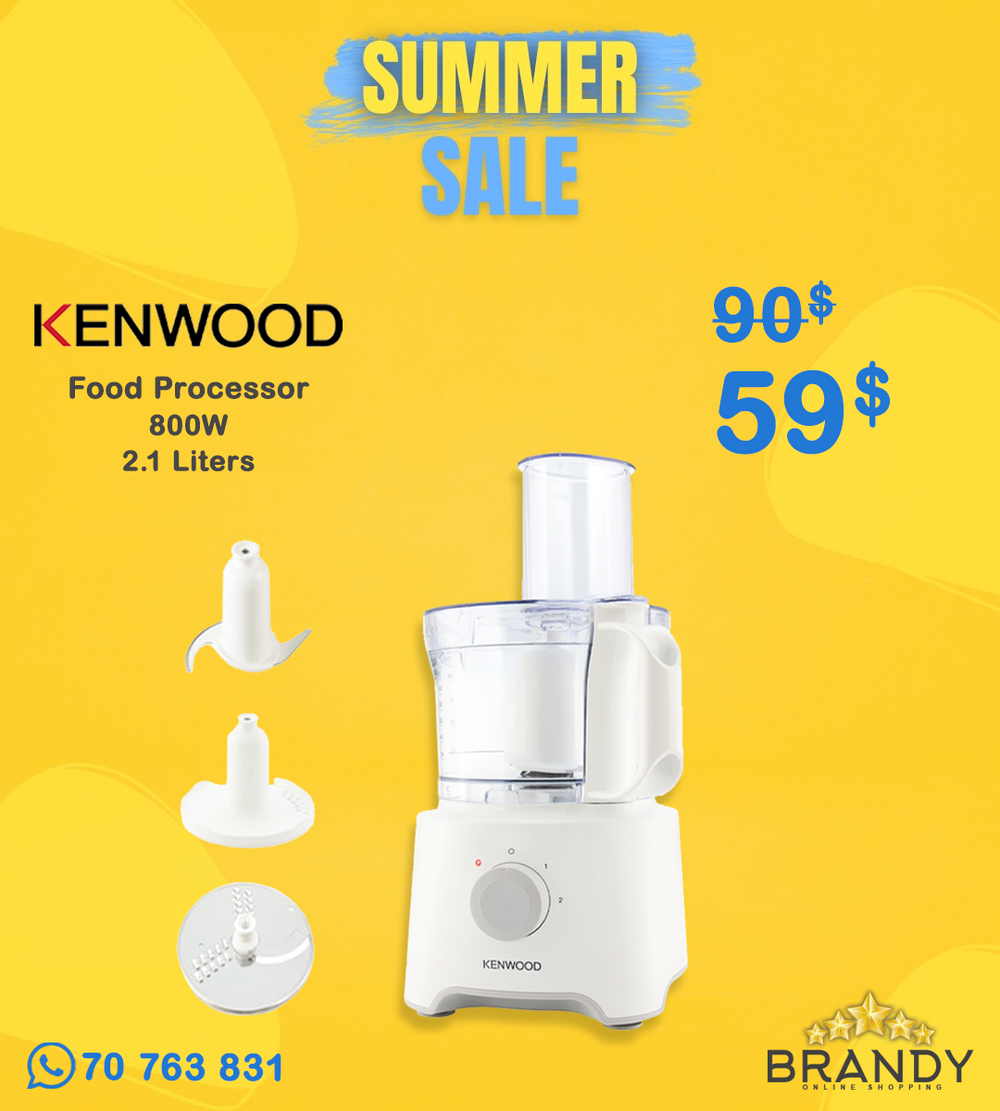 Kenwood MultiPro Compact FDP300WH Food Processor 2.1L 800W White