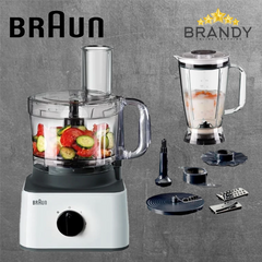 Braun PureEase FP0132 Food Processor 800W 2.1L 2 Speeds + Pulse Black