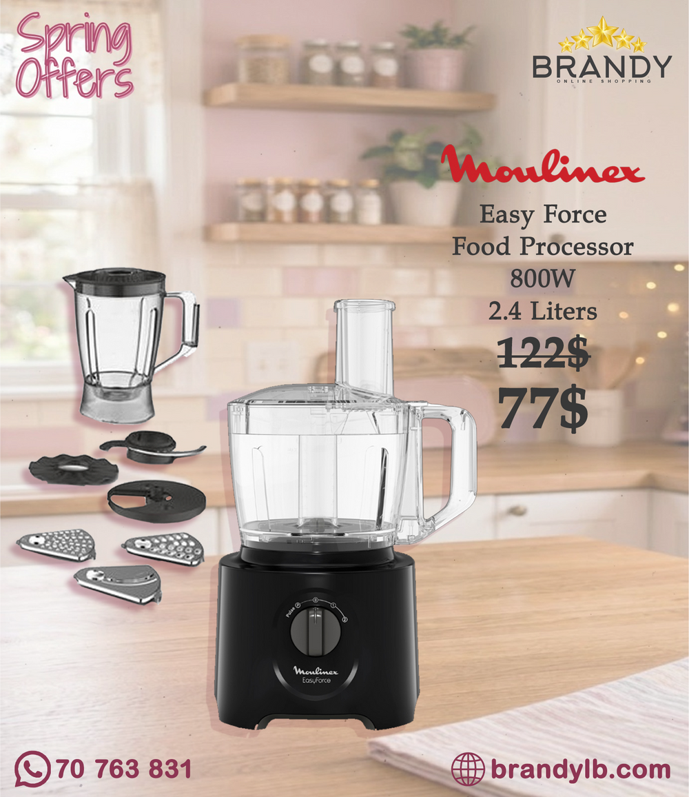 Moulinex Easy Force FP247827 Food Processor & Blender 800W 2.4L Black