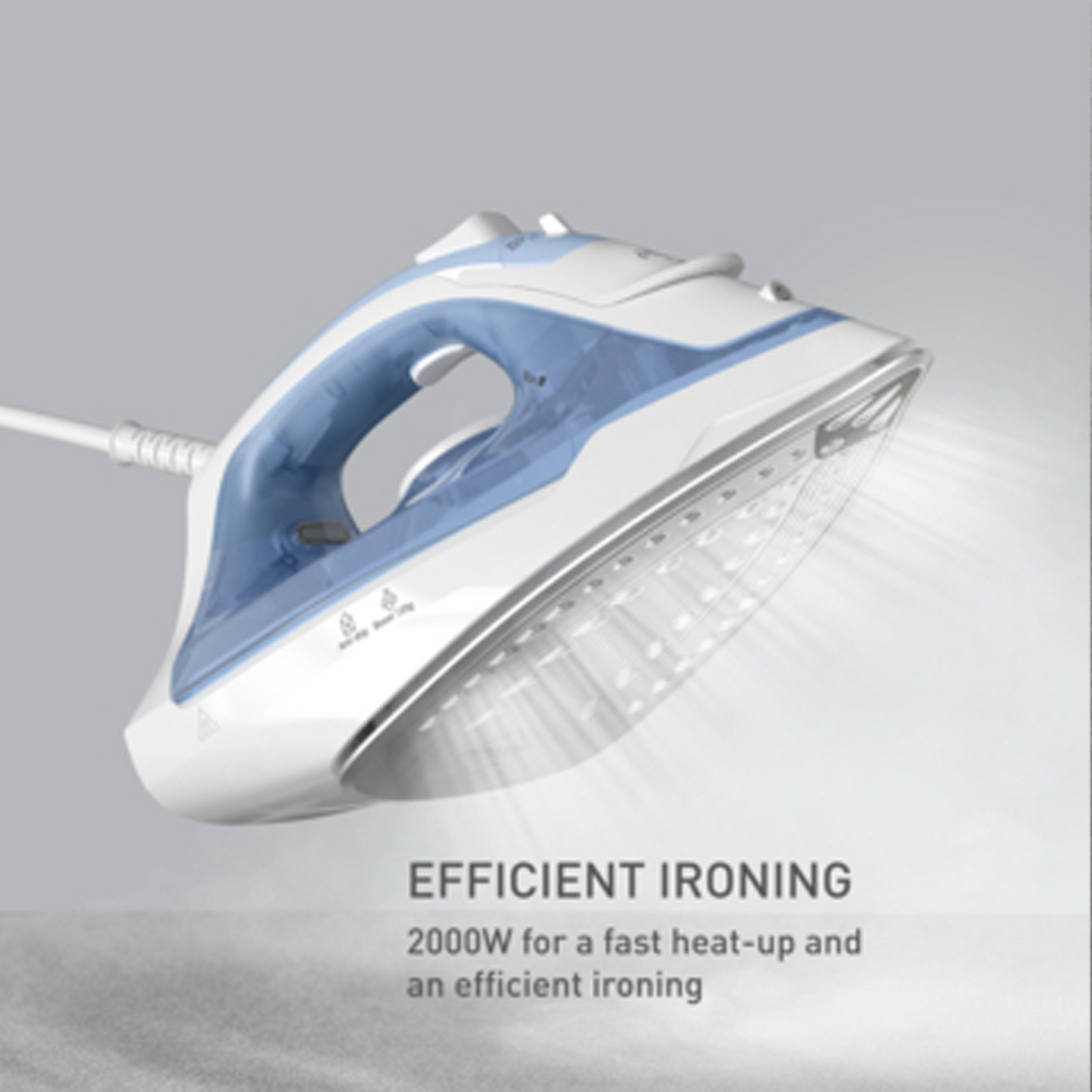 Tefal Virtuo 30 FV2C41G0 Steam Iron 2000W Ceramic Soleplate Blue