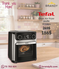 Tefal Easy Fry FW556DG0 Air Fryer Oven 15L 9-in-1 Stainless Steel