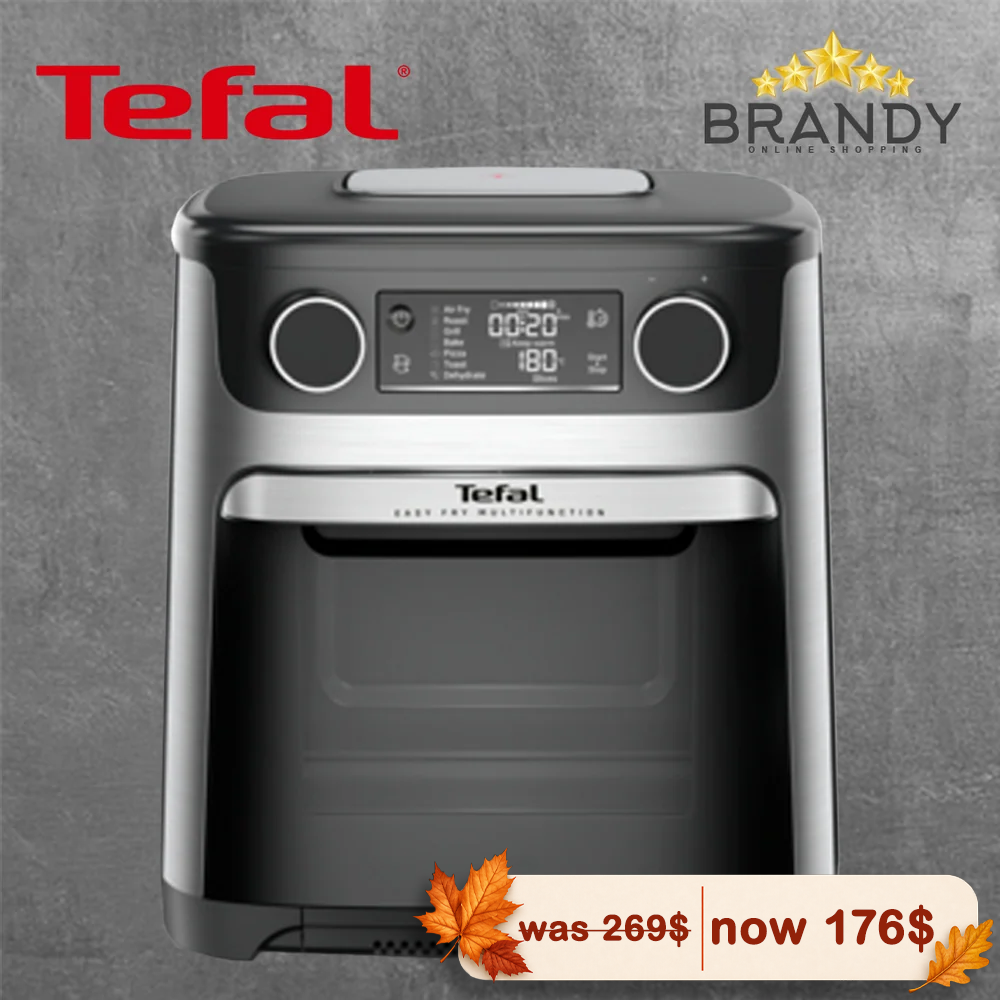 Tefal Easy Fry FW556DG0 Air Fryer Oven 15L 9-in-1 Stainless Steel