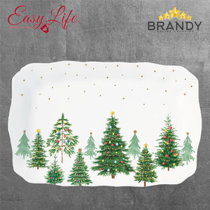 Festive Trees  Rectangular Plate 35x23cm