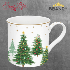 Easy Life Festive Trees Mug R1477 300 ml Porcelain Holiday Mug