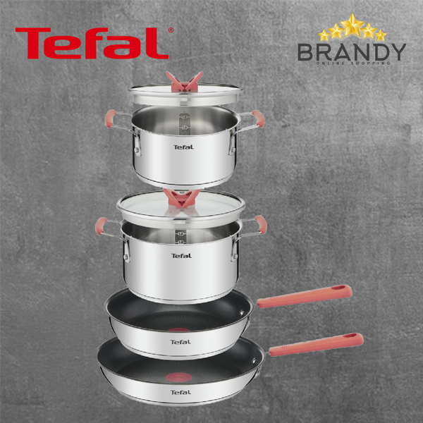 Tefal Opti'Space G720S604 6-Piece Stainless Steel Cookware Set Stackable
