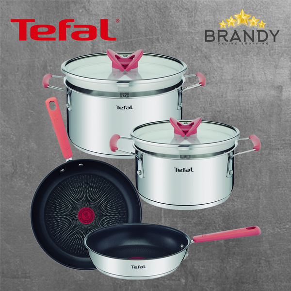 Tefal Opti'Space G720S604 6-Piece Stainless Steel Cookware Set Stackable