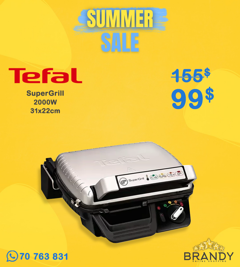 Tefal SuperGrill Standard GC450B32 Electric Contact Grill 2000W