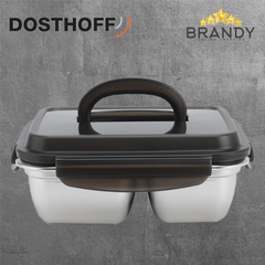 Dosthoff Lunch Box Stainless Steel Divided 1800ml - Microwave Safe SM1800C-1