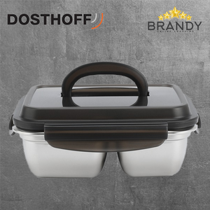Dosthoff Lunch Box Stainless Steel Divided 1800ml - Microwave Safe SM1800C-1