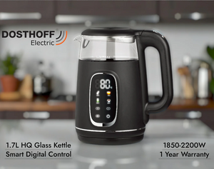 Dosthoff Electric Kettle 1.7L 2200W - Smart Digital Control