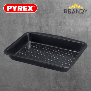 Pyrex Glide Rectangular Roaster Carbon Steel Nonstick - 2 Sizes-1