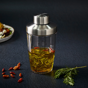 Cole & Mason Cambourne Salad Dressing Shaker 300ml SAN Body Steel Screw Lid