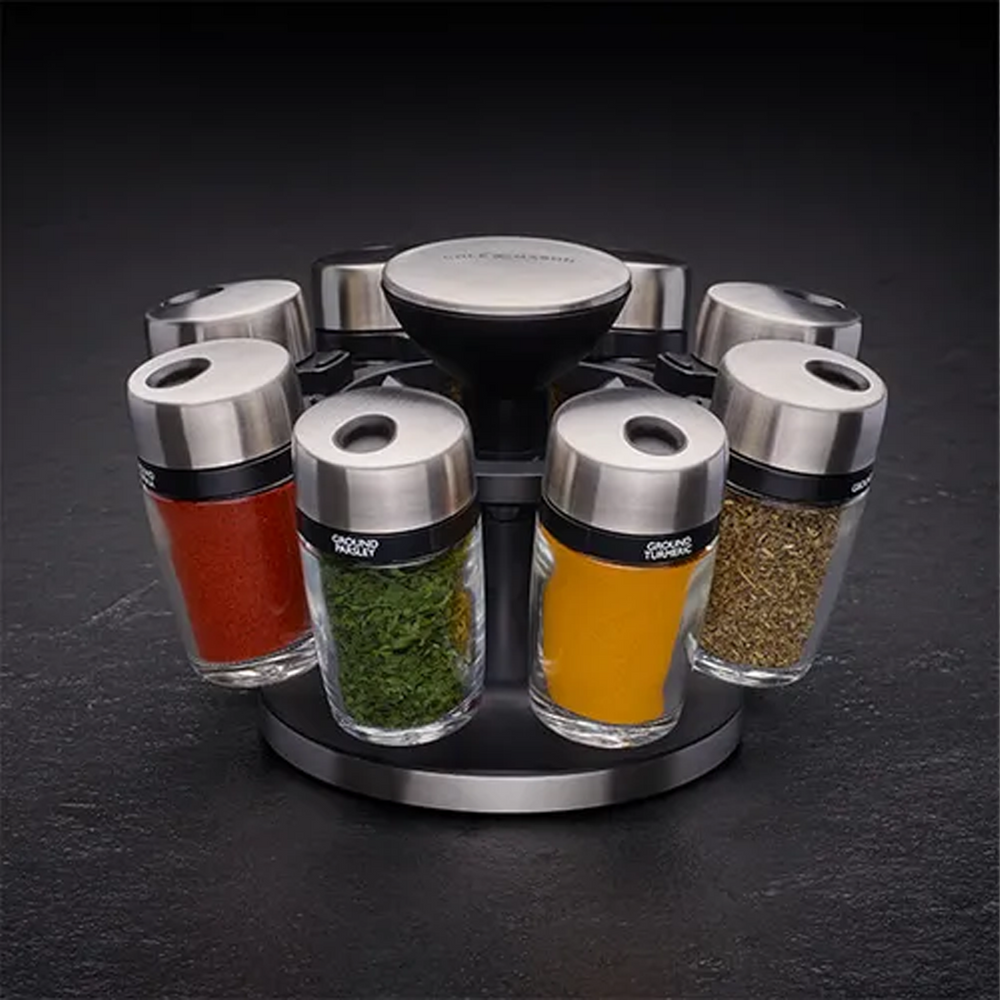 Cole & Mason Cambridge Herb & Spice Carousel 8-Jar Rotating Spice Rack H121807