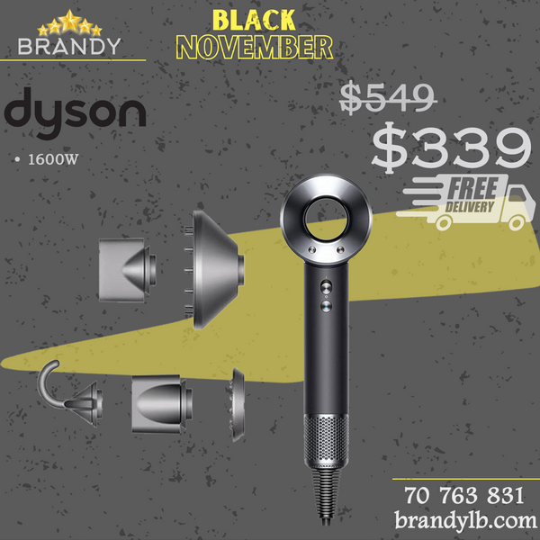 Supersonic Hair Dryer HD08 Black-Nickel