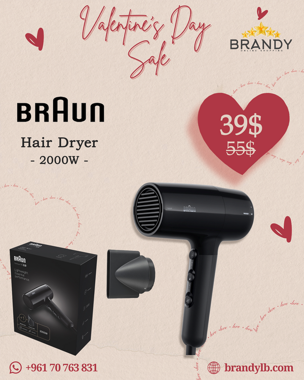 Black Hair Dryer HD200 - 2000W