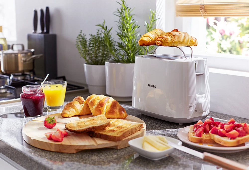 Philips Daily Collection Toaster HD2581/00 2-Slice 8-Level White