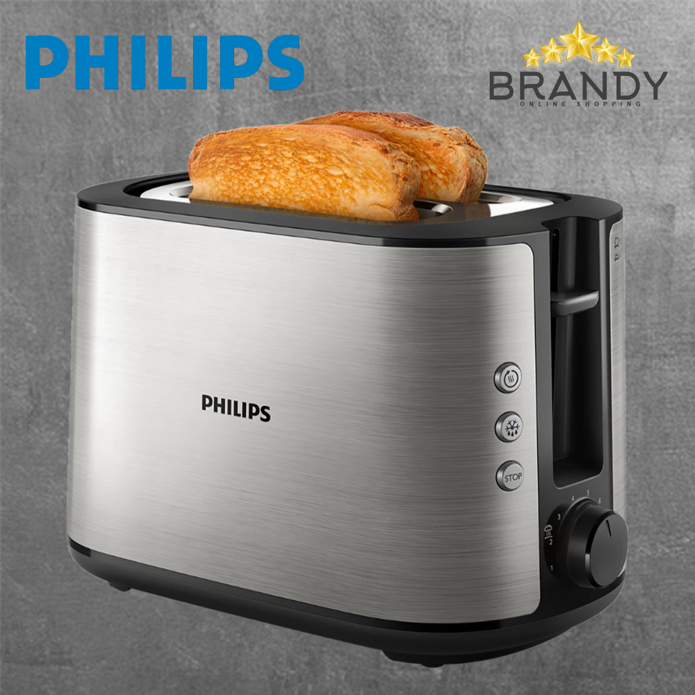 Philips Viva Collection HD2650 Toaster 2-Slice 950W Stainless Steel