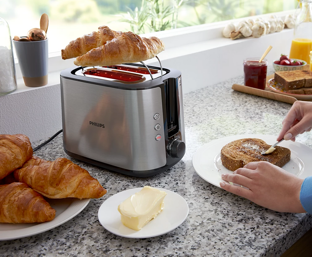 Philips Viva Collection HD2650 Toaster 2-Slice 950W Stainless Steel
